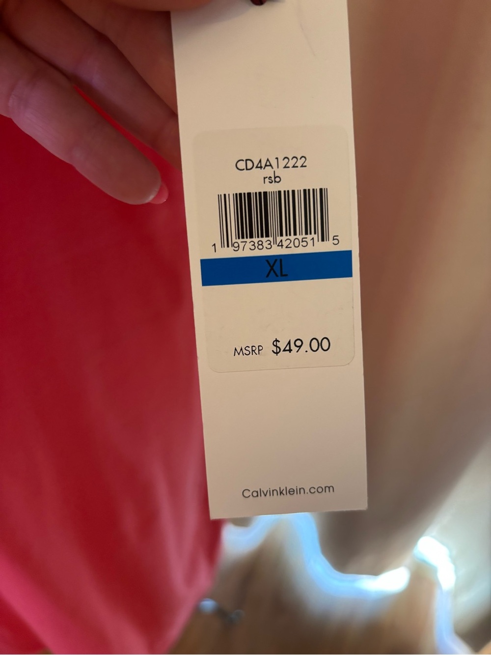 Calvin Klein Coral Pink Short Sleeve Shift Dress - Picture 3 of 7
